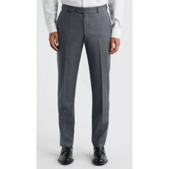 John W. NordstromR Other - Men's John W. Nordstrom Flat Front Check Wool Dress Pants Size 34 - Grey